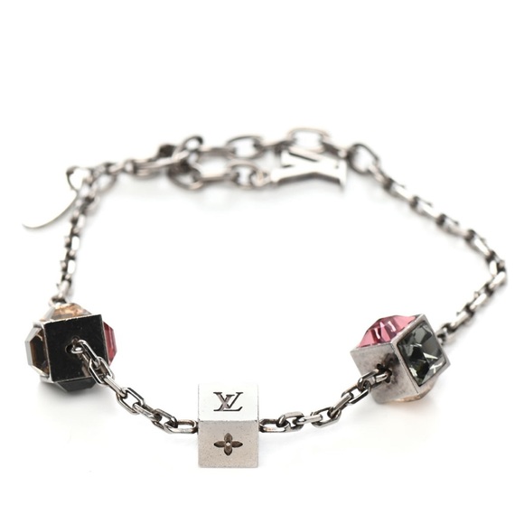 LOUIS VUITTON Swarovski Gamble Bracelet Silver CODE M65231 Authentic - Picture 3 of 9
